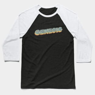 Genesis Retro Typography Faded Style Baseball T-Shirt